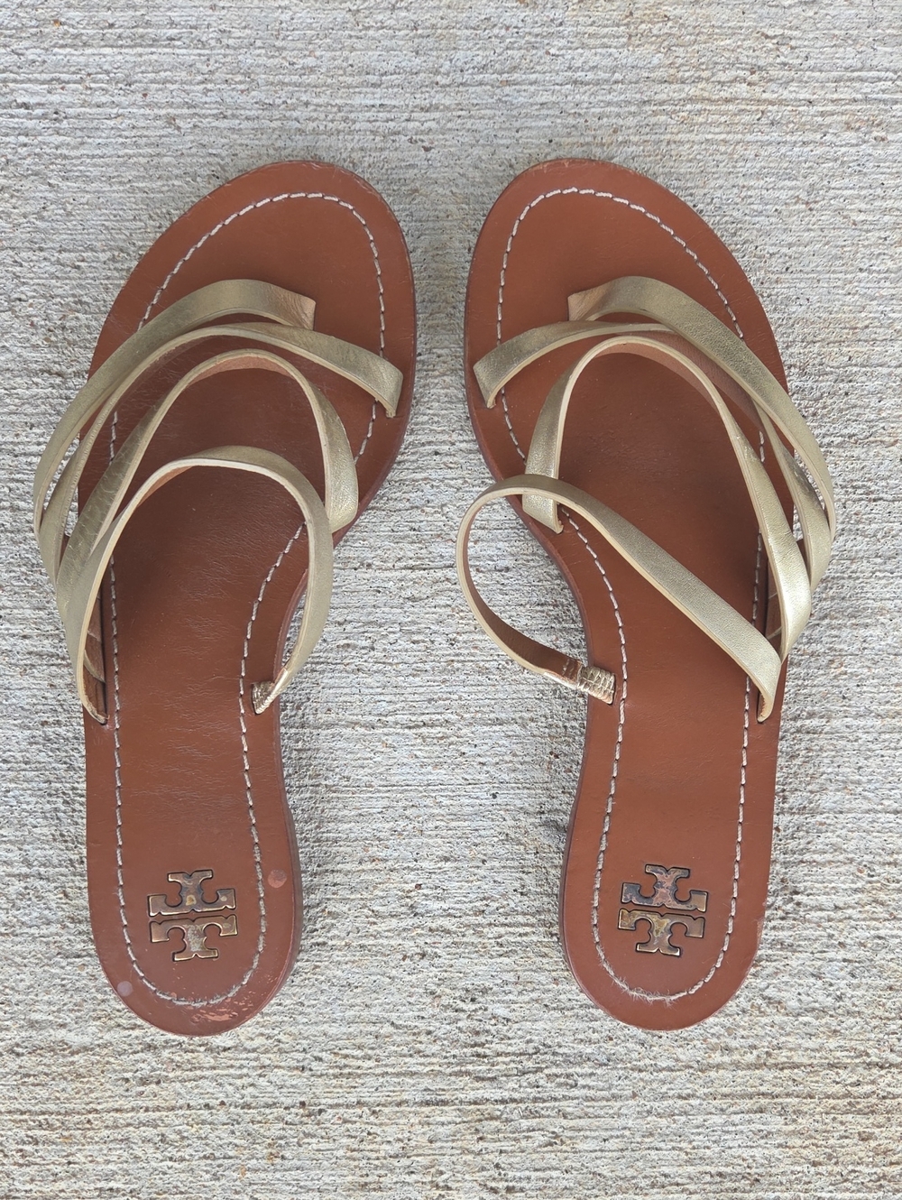 Tory Burch Patos Flats Sandals Sz 8